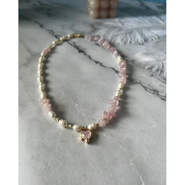 Vėrinys "Rožinė širdis"