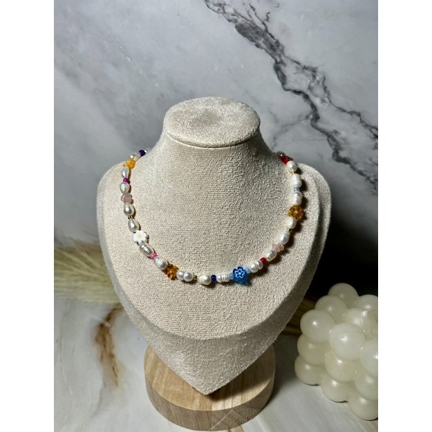 Vėrinys "Gėlytės ir perlas mini" 1