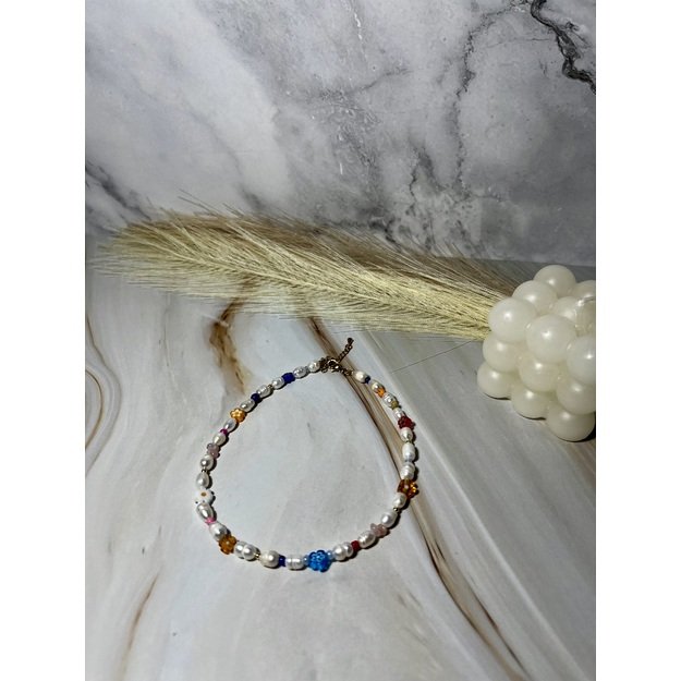 Vėrinys "Gėlytės ir perlas mini" 2