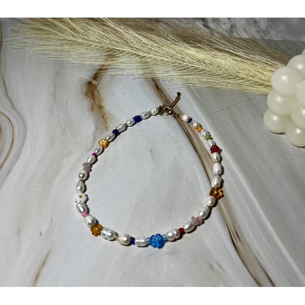 Vėrinys "Gėlytės ir perlas mini" 4