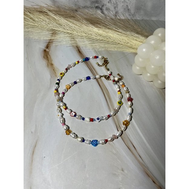 Vėrinys "Gėlytės ir perlas mini" 3